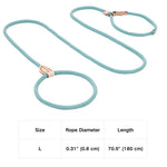 0.31" × 70.9" Outdoor Woven Lead P Type Rope Pet Dog Leashes - GreenFur