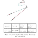 0.39" × 55.1" Outdoor Walking Woven Nylon Pet Rope Double Dog Leashes - GreenFur