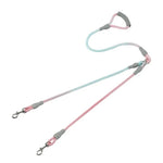 0.39" × 55.1" Outdoor Walking Woven Nylon Pet Rope Double Dog Leashes - GreenFur