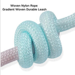 0.47" × 55.1" Outdoor Walking Woven Nylon Pet Rope Double Dog Leashes - GreenFur