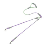 0.47" × 55.1" Outdoor Walking Woven Nylon Pet Rope Double Dog Leashes - GreenFur