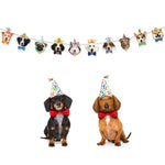 10 Dog Face Pet Birthday Party Decoration Banner - GreenFur