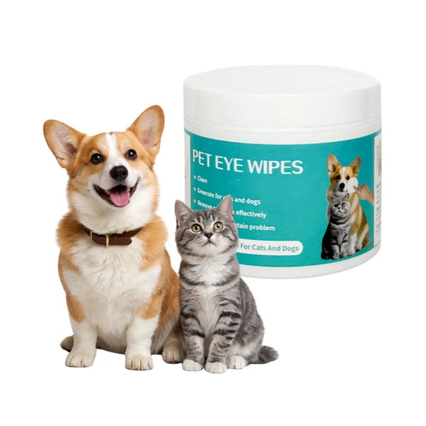 100pcs Hypoallergenic Thickened Portable Rinse - Free Pet Eye Wipes - GreenFur