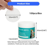 100pcs Hypoallergenic Thickened Portable Rinse - Free Pet Eye Wipes - GreenFur