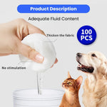 100pcs Hypoallergenic Thickened Portable Rinse - Free Pet Eye Wipes - GreenFur