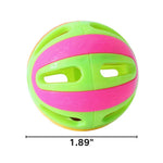 12 Balls Per Pack Large Colorful Patchwork Bell Ball Interactive Cat Toy - GreenFur