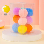 12 Pack 1.77 Inches Colorful Plush Elastic Cat Balls Interactive Toys - GreenFur
