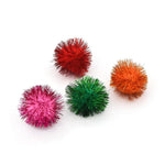 12 PCS Assorted Color Flash Cat Toy Sparkle Ball - GreenFur