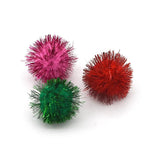 12 PCS Assorted Color Flash Cat Toy Sparkle Ball - GreenFur