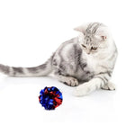 12PCS Color Random Interactive Crinkle Paper Teasing Cat Ball Toy - GreenFur