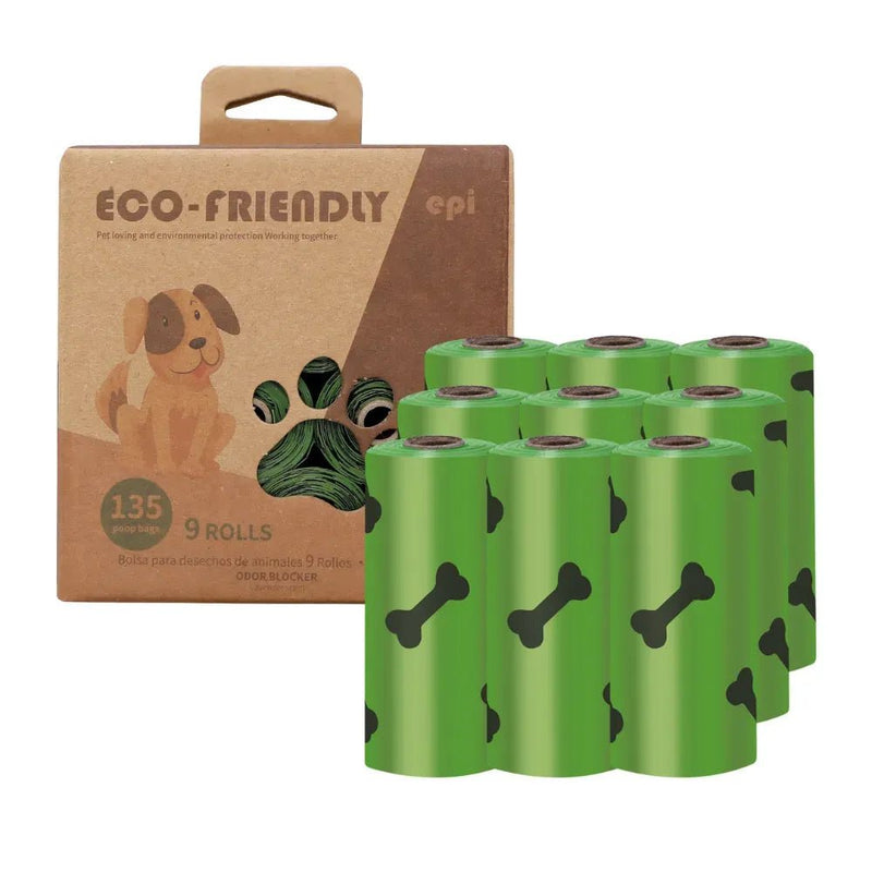 135 Bags Eco - Friendly 15 Microns HDPE EPI Biodegradable Cat Dog Poop Bags - GreenFur
