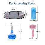 14 Pcs SPA Pet Grooming Kit with Massage Brushes Quick Dry Towels and Finger Brushes - GreenFur