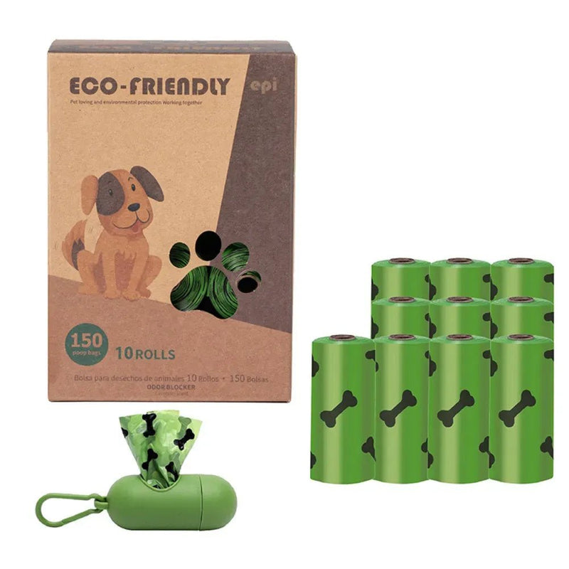 150 Bags Eco - Friendly 15 Microns HDPE EPI Biodegradable Pet Poop Bags - GreenFur
