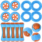 16 Pack Mix Sample Box Floatable Squeaky Pet Chew Toy - GreenFur