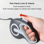 16.4 Ft Retractable Dog Leash with Anti - Slip Grip Safety Lock - GreenFur