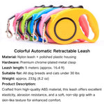 16.4 Ft Retractable Dog Leash with Nylon Tape and Chrome - Plated Hook - GreenFur