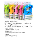 16.4 Ft Retractable Dog Leash with Nylon Tape and Chrome - Plated Hook - GreenFur