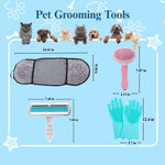 17 Pcs All in One Pet Grooming Starter Kit for Brushing Drying and Cleaning - GreenFur