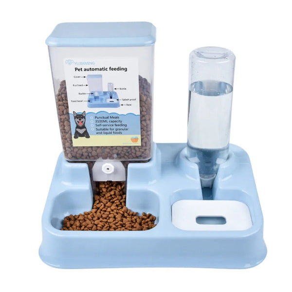 2 - in - 1 Automatic Pet Feeder and Water Dispenser Dual Pet Feeding Station - GreenFur