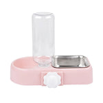 2 - in - 1 Cat Dog Automatic Water Feeder Bowl Stainless Steel Pet Food Bowl - GreenFur