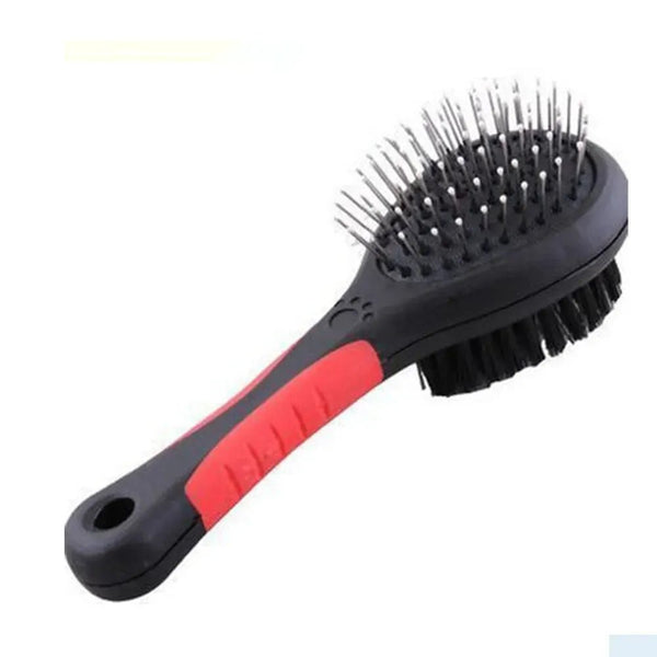 2 in 1 Combo Brush Nylon Bristles Stainless Steel Pins Double Side Pet Brush - GreenFur