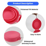 2 in 1 Dog Bowl Portable Collapsible Pet Food and Water Double Dog Bowl for Camping - GreenFur