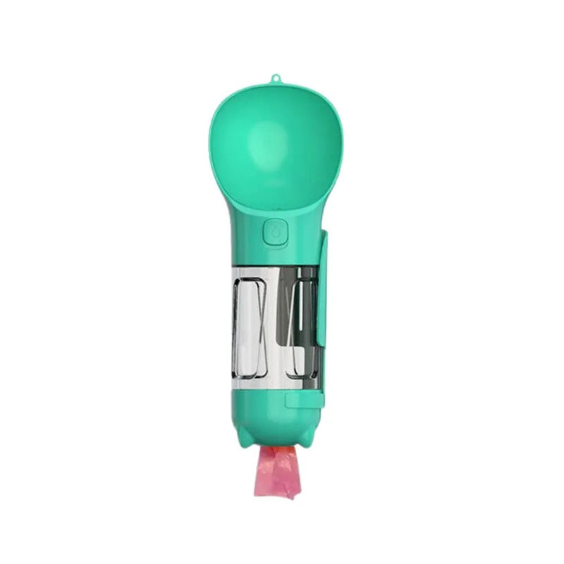 2 in 1 Dog Travel Bottle Dog Water Dispenser with Poop Bag Storage - GreenFur