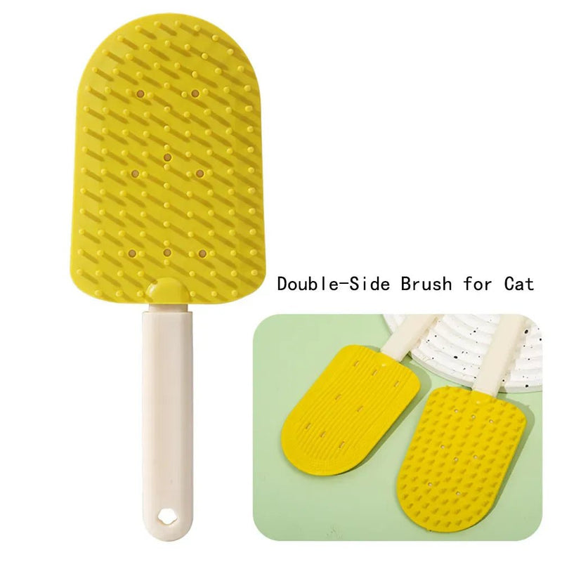 2 in 1 Double - Side Grooming Cleaning Cat Hair Brush - GreenFur