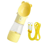 2 - in - 1 Portable Leak Proof Pet Water Bottle and Feeder with Strap - GreenFur