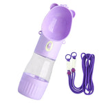 2 - in - 1 Portable Leak Proof Pet Water Bottle and Feeder with Strap - GreenFur