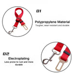 2 Pack Adjustable Seatbelts Safe Pet Car Seat Belt Car Dog Leash - GreenFur