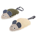2 Pack Bite - Resistant Squeaky Mouse Linen Chew Toy for Dogs - GreenFur