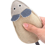 2 Pack Bite - Resistant Squeaky Mouse Linen Chew Toy for Dogs - GreenFur