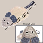 2 Pack Bite - Resistant Squeaky Mouse Linen Chew Toy for Dogs - GreenFur