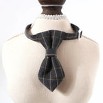 2 Pack British Checkered Bow Tie and Tie Pet Collar for Cats and Dogs - GreenFur