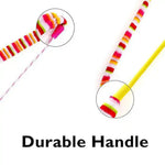 2 Pack Cat Toys Pet Supplies Creative Pet Toys Snake Pet Toy Set Rainbow Color Cat Toy Stick - GreenFur