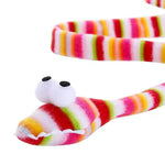 2 Pack Cat Toys Pet Supplies Creative Pet Toys Snake Pet Toy Set Rainbow Color Cat Toy Stick - GreenFur