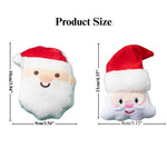 2 Pack Christmas Santa Claus Plush Pet Toy Set with BB Sound and Catnip - GreenFur