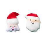 2 Pack Christmas Santa Claus Plush Pet Toy Set with BB Sound and Catnip - GreenFur
