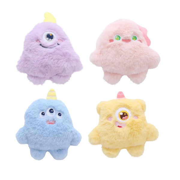 2 Pack Combination Set Big Eye Monster Cat Toy Plush Catnip Filled Pet Play Toys - GreenFur