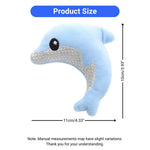 2 Pack Dolphin Plush Cat Toy Set Soft Fabric Catnip Filled Chew Toy - GreenFur
