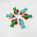 2 Pack Durable Bite - Resistant Glitter Fish Felt Cat Toy - GreenFur