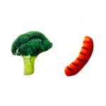 2 Pack Factory Direct Plush Food Shape Squeaky Pet Toy for Dogs - GreenFur