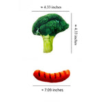 2 Pack Factory Direct Plush Food Shape Squeaky Pet Toy for Dogs - GreenFur
