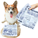 2 Pack Interactive Durable Chew Sound Newspaper Crinkle Dog Toys - GreenFur