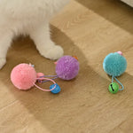 2 Pack Interactive Yarn Mouse with Bell Plush Toy for Cats - GreenFur