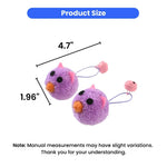 2 Pack Interactive Yarn Mouse with Bell Plush Toy for Cats - GreenFur