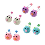 2 Pack Interactive Yarn Mouse with Bell Plush Toy for Cats - GreenFur