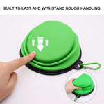 2 Pack Portable Pet Bowl for Walking Parking Traveling Collapsible Silicone Dog Food Water Bowl - GreenFur