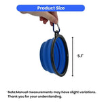2 Pack Portable Pet Bowl for Walking Parking Traveling Collapsible Silicone Dog Food Water Bowl - GreenFur